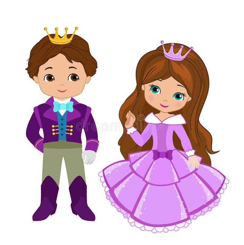 Illustrazione di principe e di principessa molto svegli