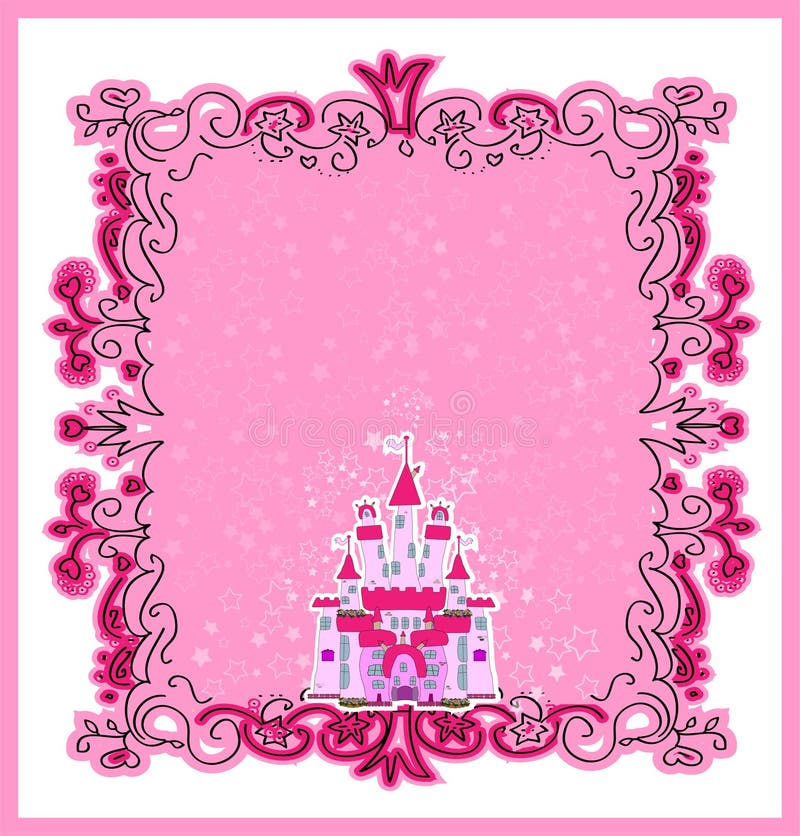 Illustrazione di principessa magica Castle di fiaba illustrazione vettoriale Illustrazione di principessa magica Castle di fiaba illustrazione vettoriale