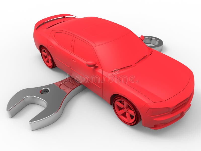 Illustrazione di riparazione dell'automobile royalty illustrazione gratis Illustrazione di riparazione dell'automobile royalty illustrazione gratis