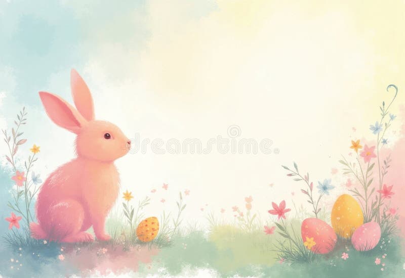 Illustrazione Di Un Coniglietto Di Pasqua.