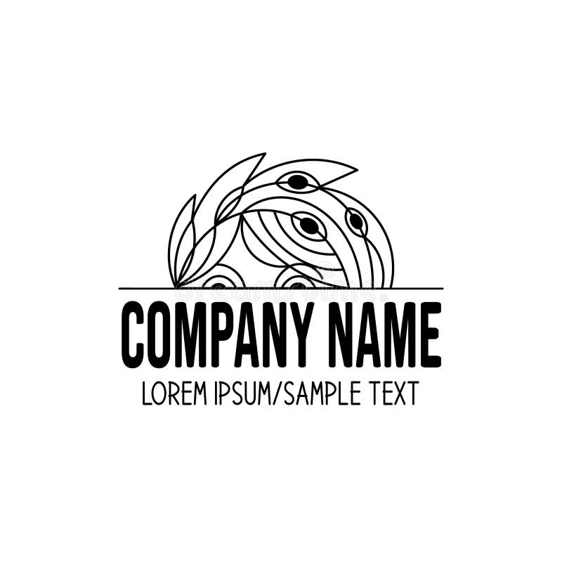 Illustrazione di un logo monocromatico di un'acconciatura femminile illustrazione vettoriale