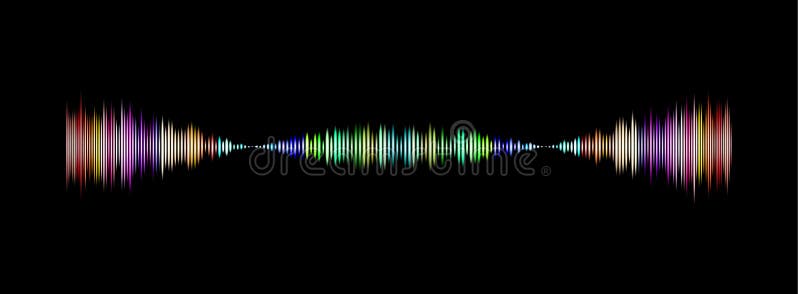 Illustrazione di un'onda di equalizzatore musicale. illustrazione vettoriale