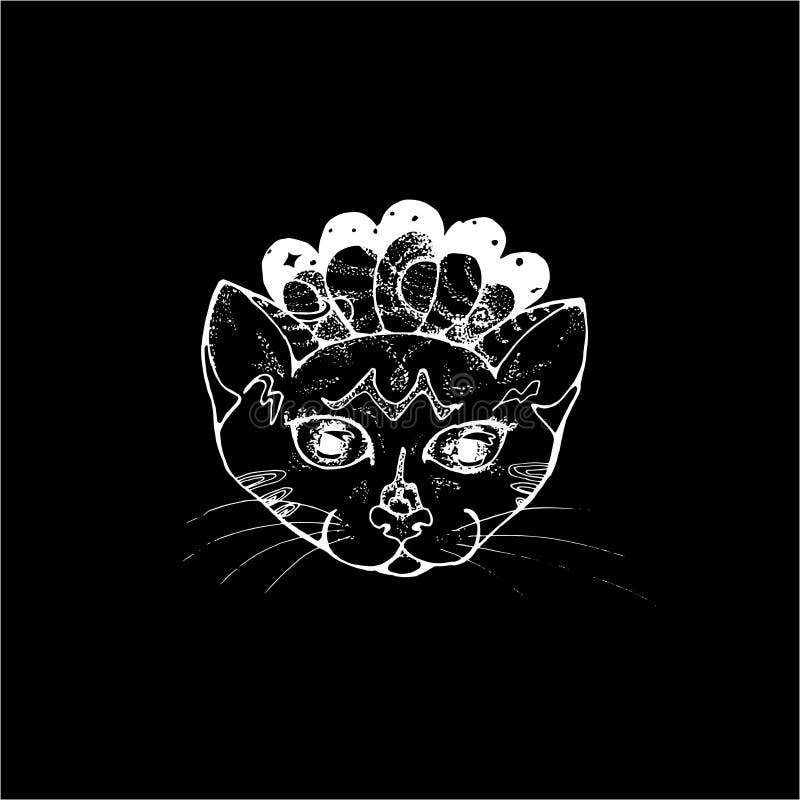 Illustrazione di un ritratto di un gatto psyhedelic Spazio ed animale domestico cosmici Gesso su una lavagna illustrazione vettoriale Illustrazione di un ritratto di un gatto psyhedelic Spazio ed animale domestico cosmici Gesso su una lavagna illustrazione vettoriale