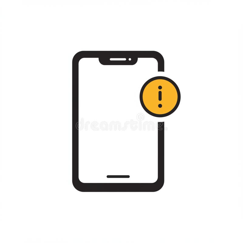 Illustrazione di uno smartphone con profilo nero minimalista. illustrazione vettoriale