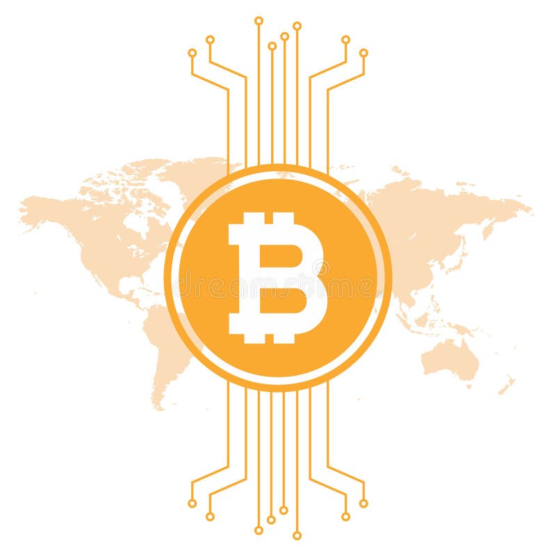 Illustrazione di uVector del cryptocurrenc di Minimalistic Bitcoin illustrazione di stock Illustrazione di uVector del cryptocurrenc di Minimalistic Bitcoin illustrazione di stock
