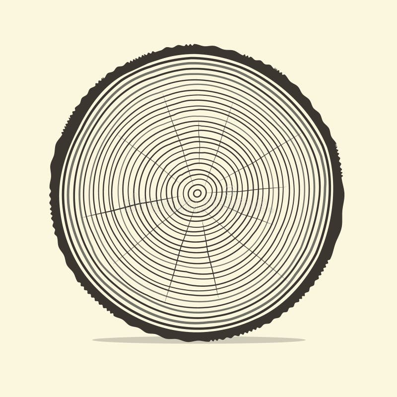 Illustrazione di vettore degli anelli di albero