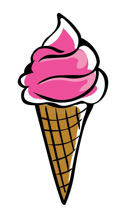 Illustrazione di vettore del cono gelato Illustrazione del gelato royalty illustrazione gratis
