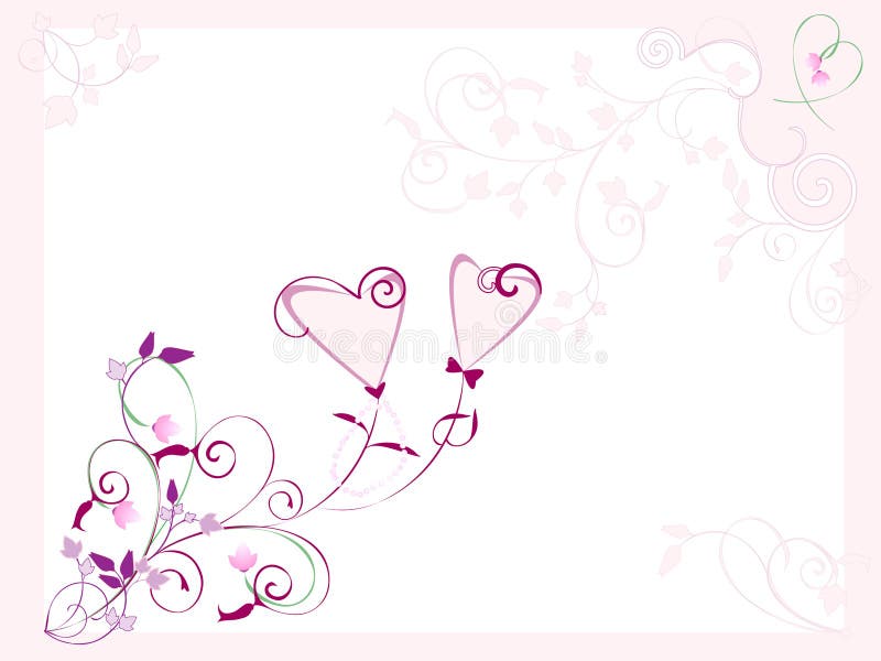 Illustrazione di vettore del cuore del fiore di amore