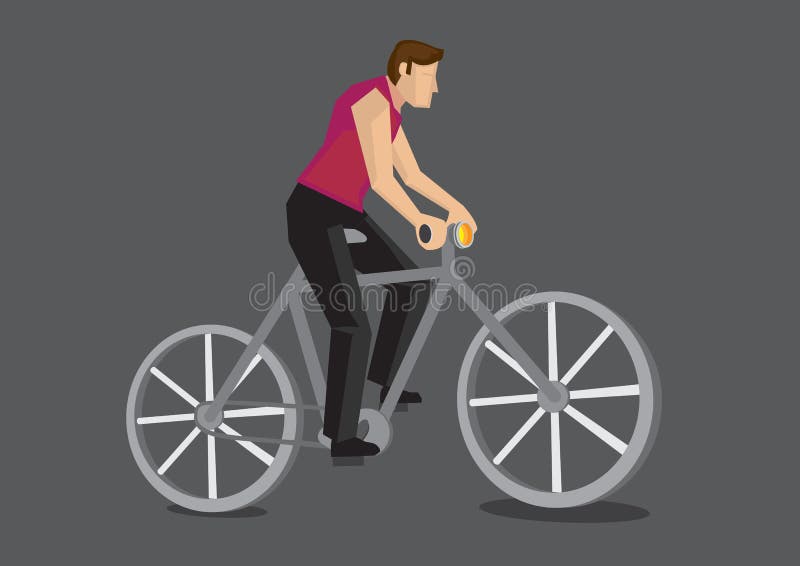 Download Illustrazione Di Vettore Del Fumetto Del Pendolare Della Bicicletta Illustrazione Vettoriale - Illustrazione di bicyclist, biking: 56878813