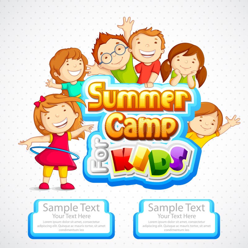 Campeggio estivo per i bambini royalty illustrazione gratis Campeggio estivo per i bambini royalty illustrazione gratis