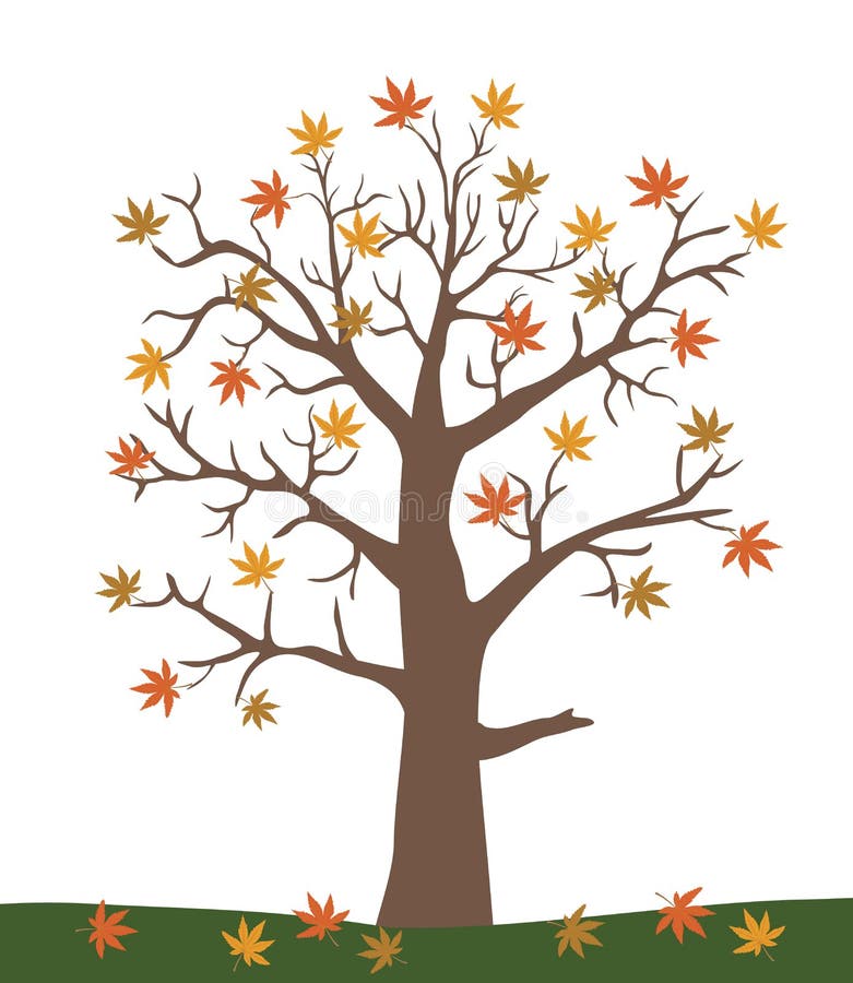 Illustrazione di vettore dell'albero di autunno illustrazione di stock Illustrazione di vettore dell'albero di autunno illustrazione di stock