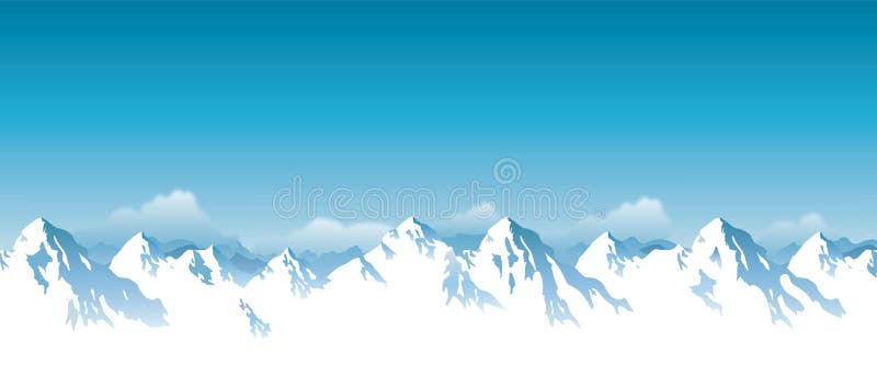Illustrazione di vettore delle montagne snowcapped dell'Himalaya