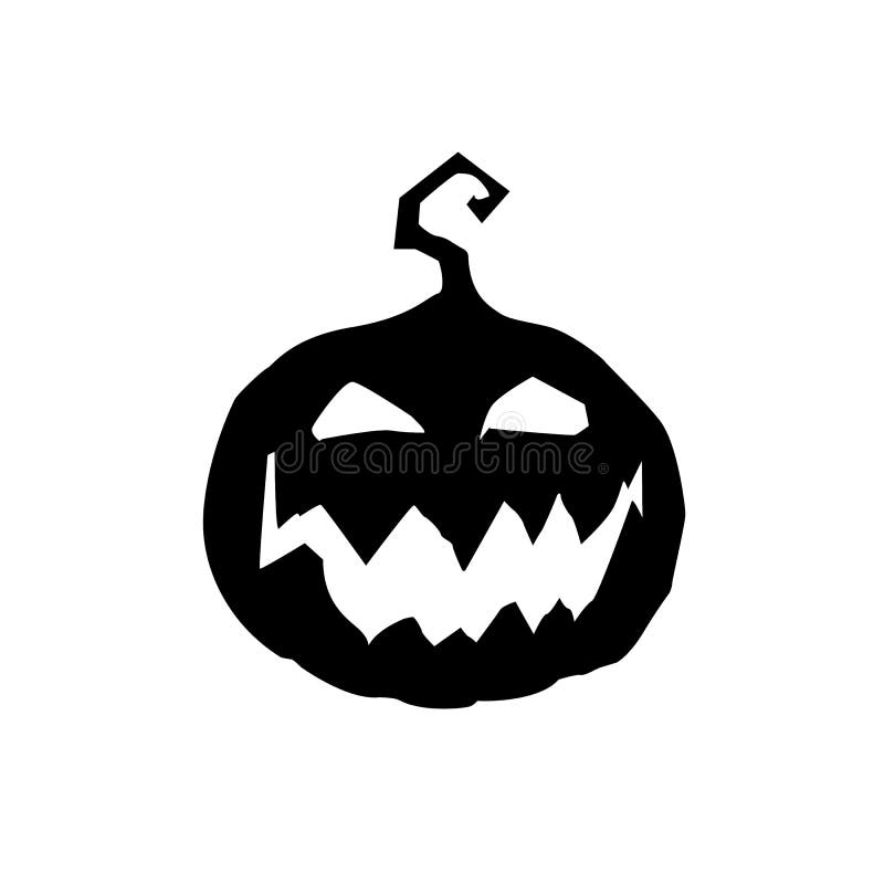 Illustrazione di vettore di Halloween del nero spaventoso del fronte della presa della zucca illustrazione di stock Illustrazione di vettore di Halloween del nero spaventoso del fronte della presa della zucca illustrazione di stock