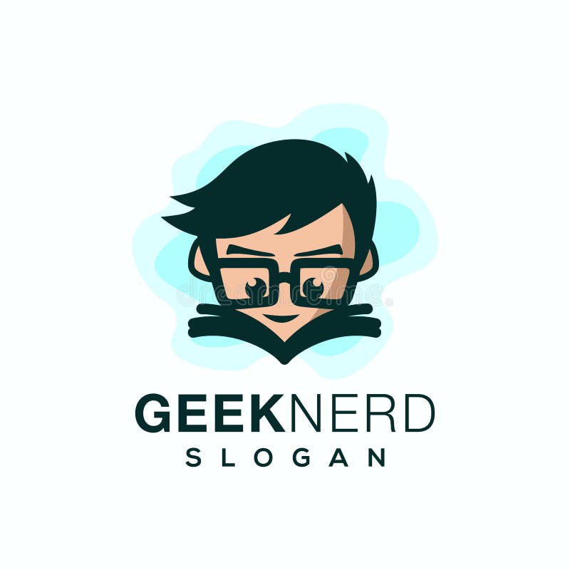 Illustrazione di vettore di progettazione di logo di Geeknerd illustrazione di stock Illustrazione di vettore di progettazione di logo di Geeknerd illustrazione di stock