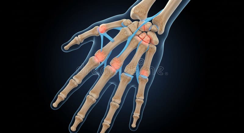 Illustrazione digitale di un'anatomia umana che evidenzia ossa e articolazioni. Il illustrazione vettoriale