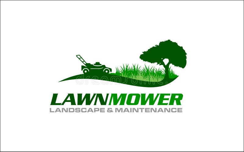 Illustration vector graphic of lawn care, landscape, grass logo design template. Illustration vector graphic of lawn care, landscape, grass logo design template