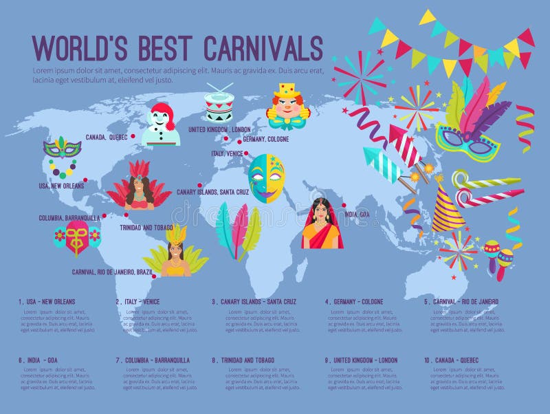Illustrazione Infographic di carnevale illustrazione di stock Illustrazione Infographic di carnevale illustrazione di stock