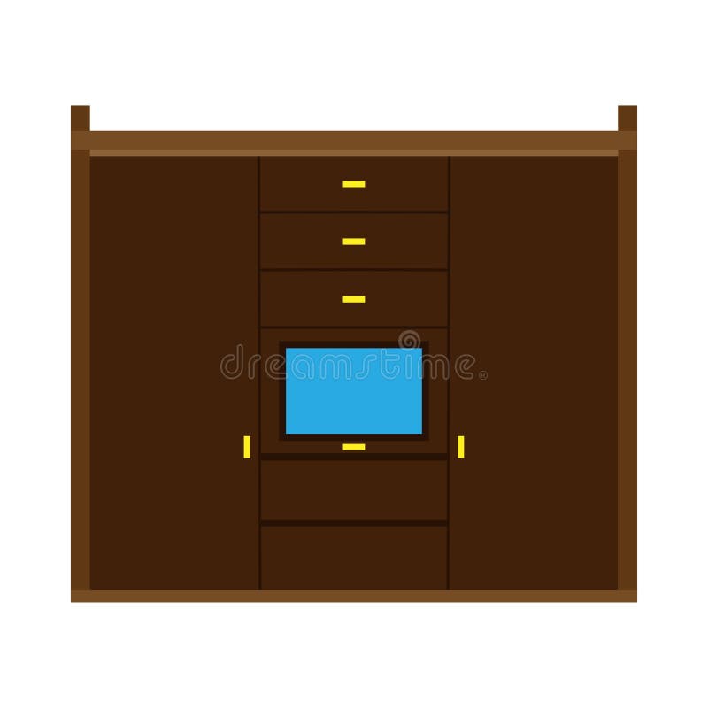 Illustrazione interna dello scaffale dei vestiti della mobilia dell'icona di vettore del gabinetto del guardaroba Camera da letto royalty illustrazione gratis Illustrazione interna dello scaffale dei vestiti della mobilia dell'icona di vettore del gabinetto del guardaroba Camera da letto royalty illustrazione gratis