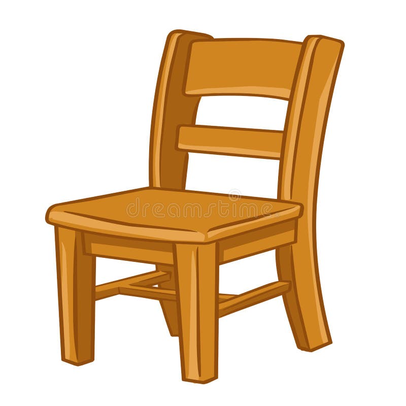 Illustrazione isolata sedia di legno