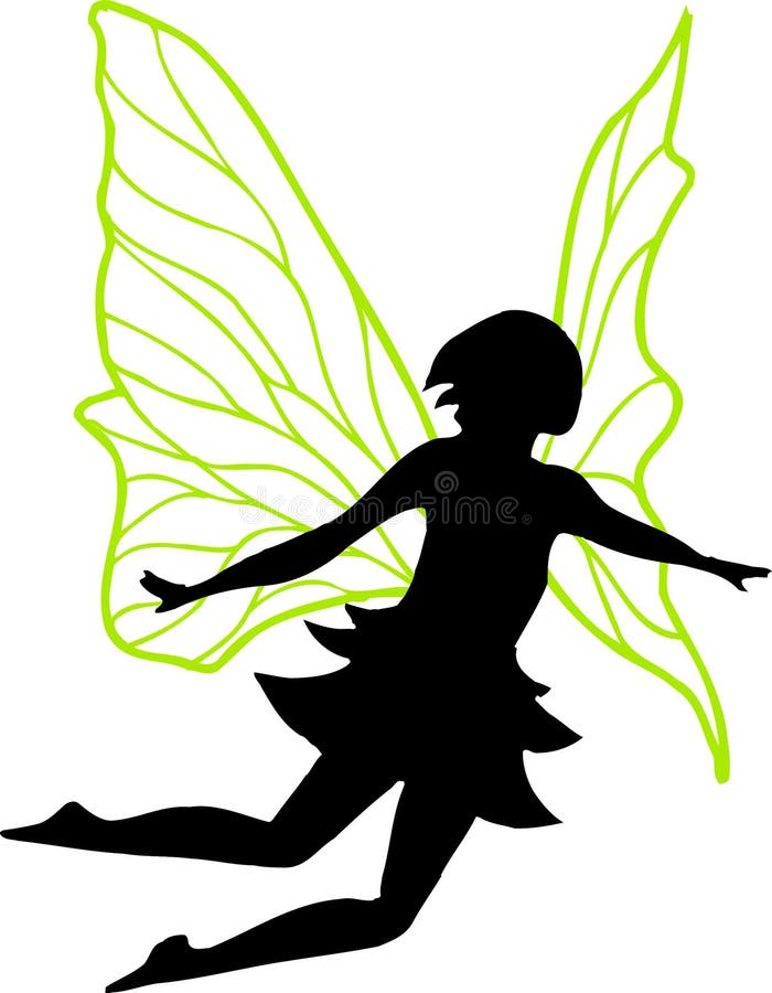 Illustrazione di Silhouette di Fata illustrazione vettoriale