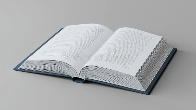 Illustrazione moderna di un libretto di testo vuoto o di un blocco appunti per branding e design fotografia stock libera da diritti