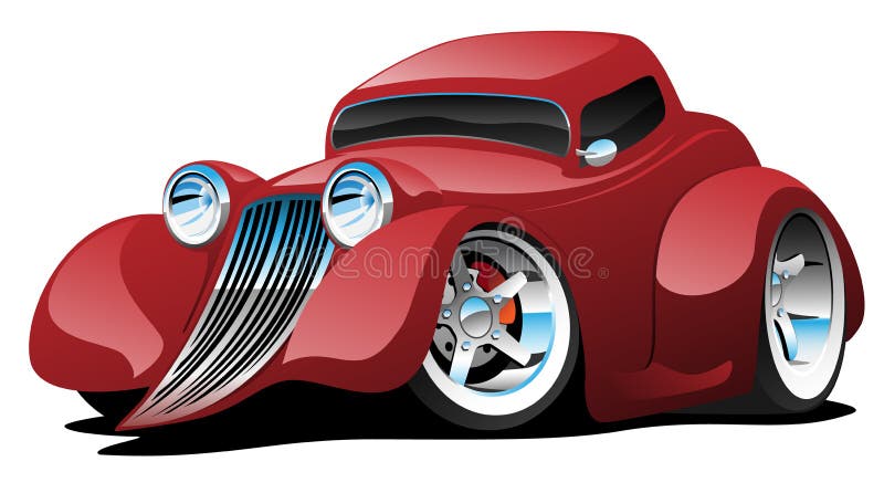 Illustrazione rovente di vettore di Rod Restomod Coupe Car Cartoon illustrazione di stock Illustrazione rovente di vettore di Rod Restomod Coupe Car Cartoon illustrazione di stock