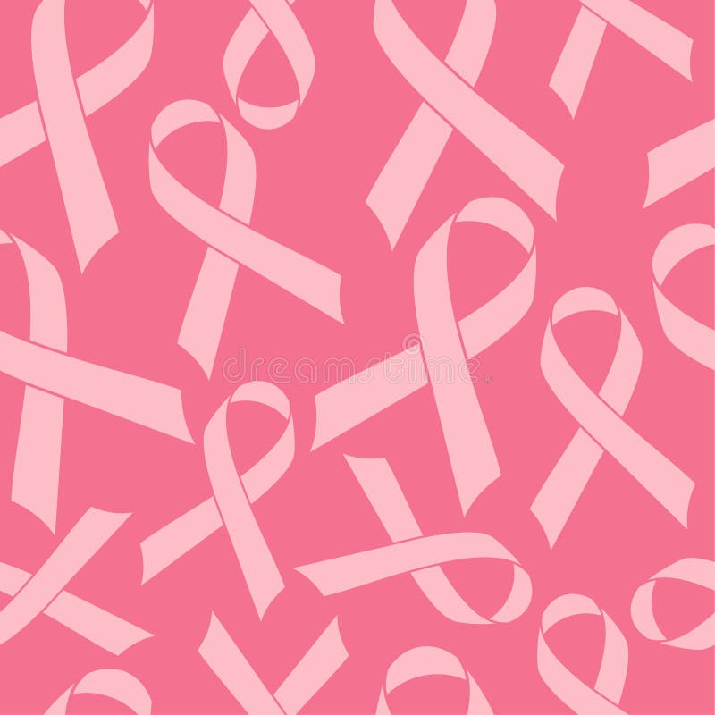 Illustrazione senza cuciture di vettore del fondo medico del cancro del modello del nastro rosa royalty illustrazione gratis Illustrazione senza cuciture di vettore del fondo medico del cancro del modello del nastro rosa royalty illustrazione gratis