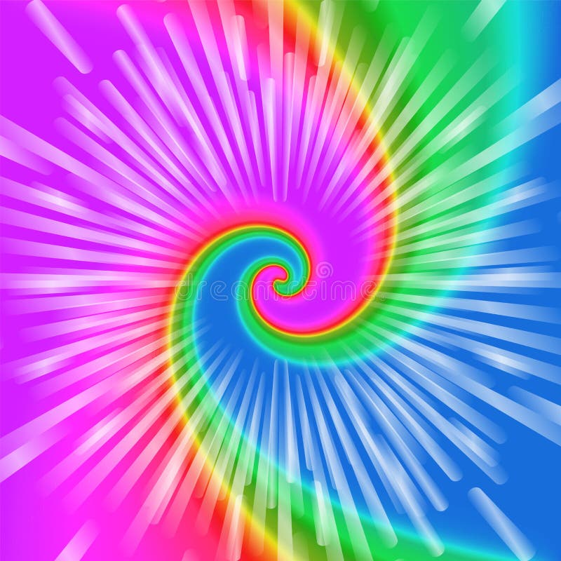 Illustrazione a spirale realistica di vettore della legame-tintura illustrazione vettoriale Illustrazione a spirale realistica di vettore della legame-tintura illustrazione vettoriale
