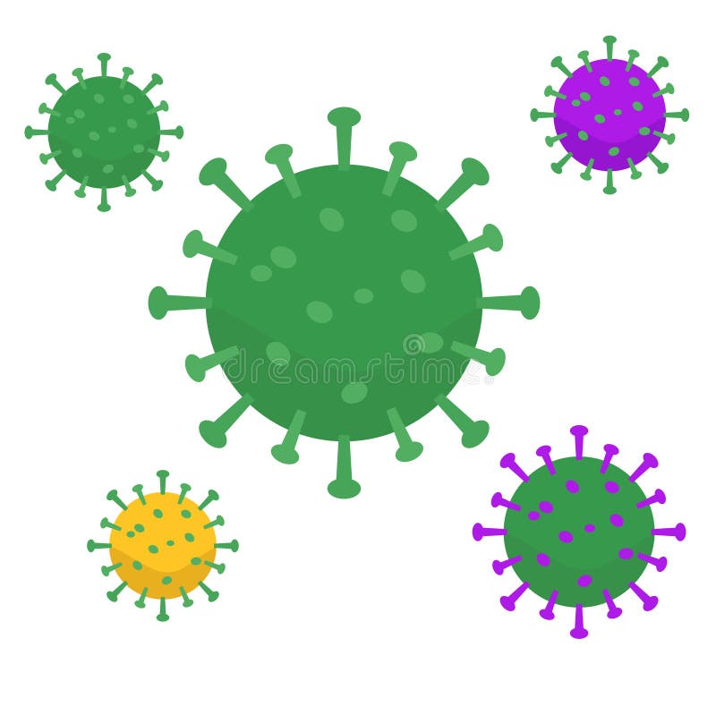 Illustrazione vettoriale del virus della corona in progettazione piatta