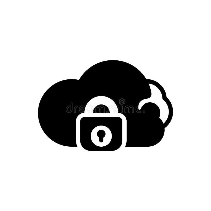 Illustrazione vettoriale di sicurezza dell'icona di blocco del cloud illustrazione vettoriale