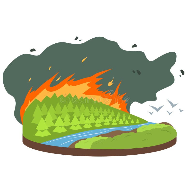 Illustrazione vettoriale di vignette a fuoco illustrazione di stock