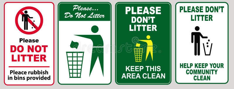 Please do not disclose. Do not Litter. Do not Throw Litter. No littering sign. Do not Litter vector.