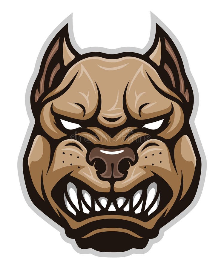 Ilsket hundpitbullhuvud royaltyfri illustrationer Ilsket hundpitbullhuvud royaltyfri illustrationer