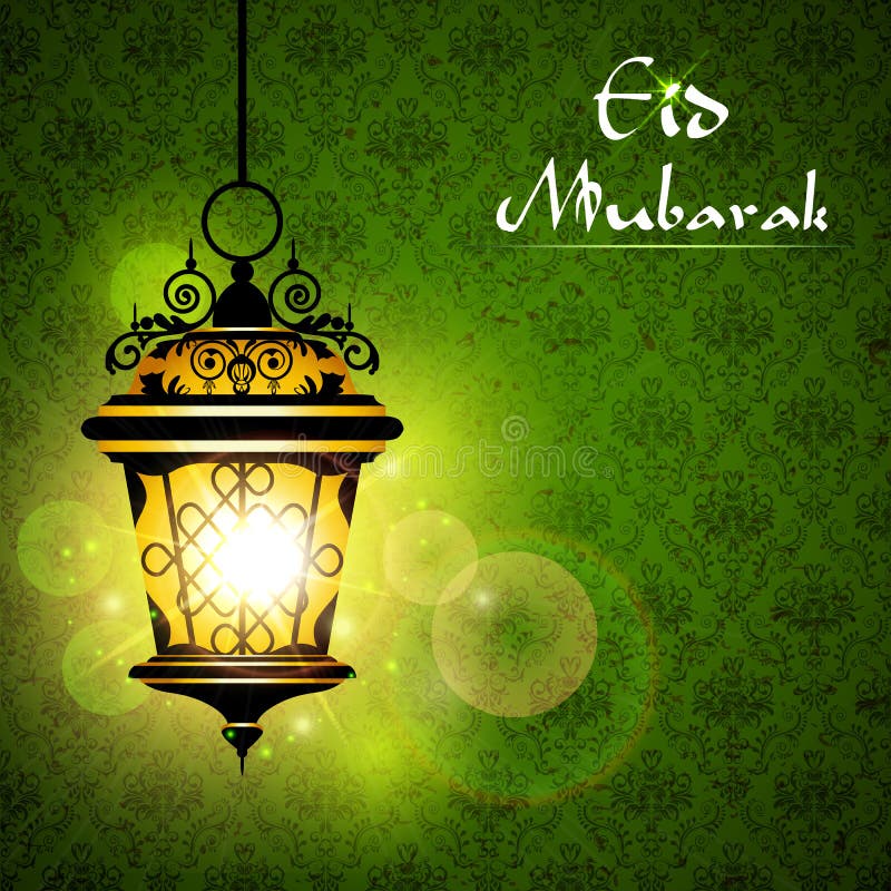 Iluminated Lamp on Eid royalty free illustration