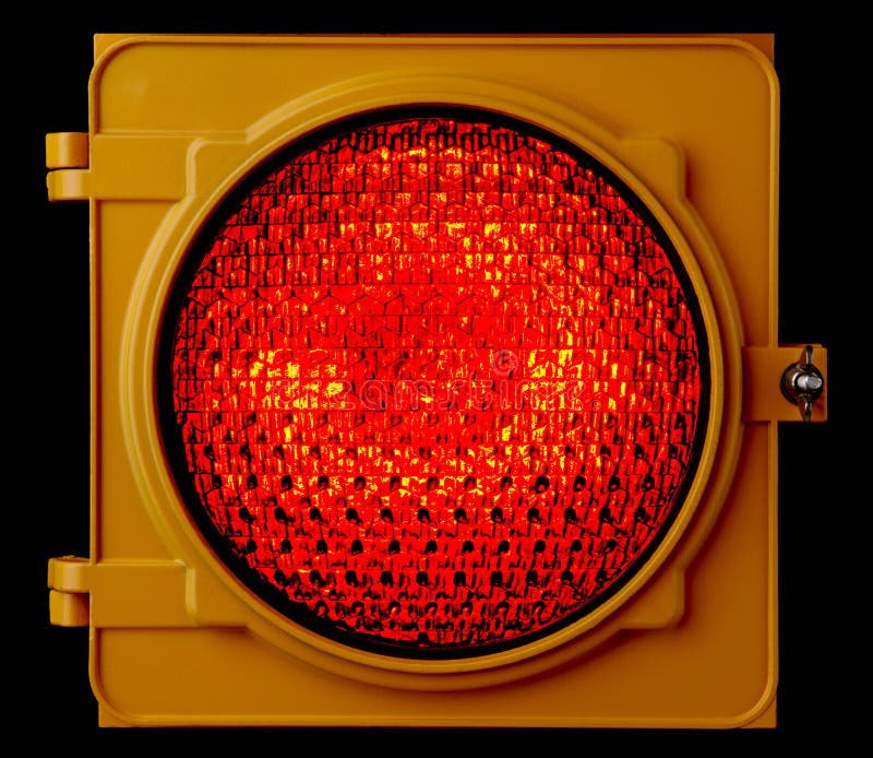 Iluminujący lekki czerwony ruch drogowy