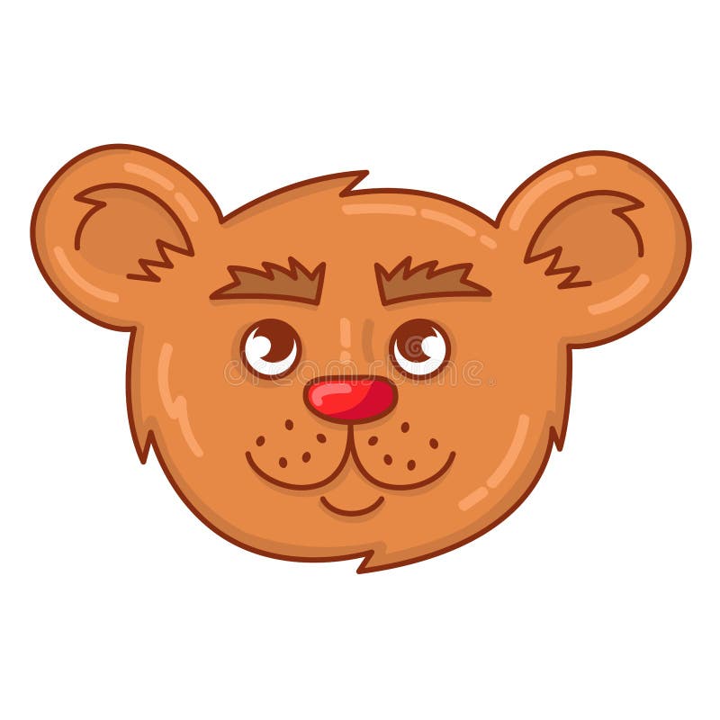 Clipart Colorido Grátis Urso de Boca Aberta.