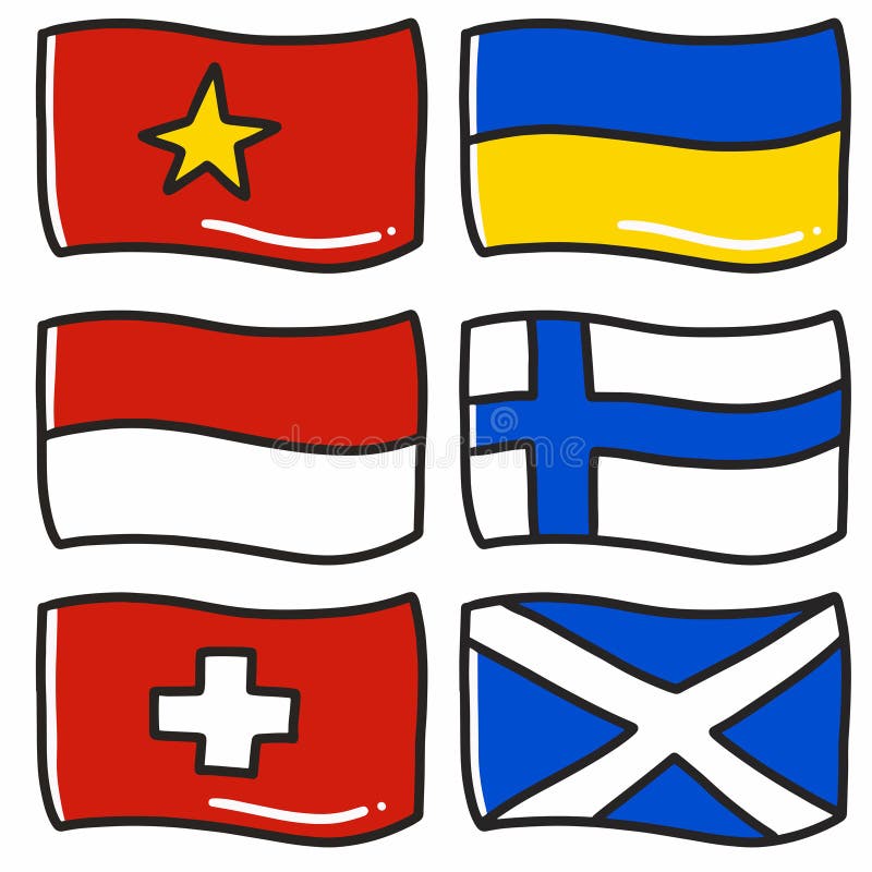 Elementos de bandeiras de países vetor bandeiras nacionais do mundo