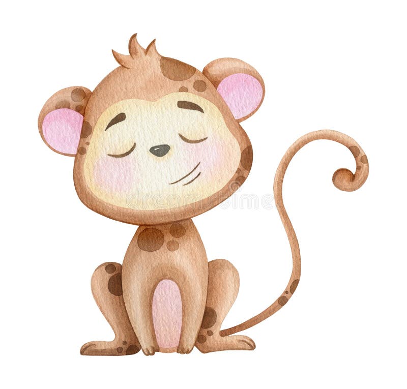 Campanha De Macacos Fofos Para Amar Seu Animal De Estimação Ilustração do  Vetor - Ilustração de fofofo, postura: 228020508