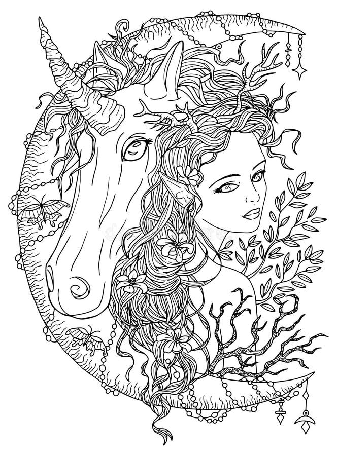 Desenho de rainha unicórnio para colorir