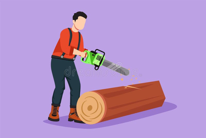 Lumberjack Serrando Árvores Com Conjunto De Motosserra. Trabalhadores Da  Indústria De Registro Que Trabalham E Têm O Almoço Ilustração Vetorial Dos  Desenhos Animados Royalty Free SVG, Cliparts, Vetores, e Ilustrações Stock.  Image