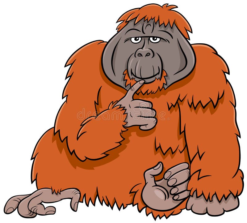 Vetores de Fofo Macaco Engraçado Ilustração De Desenho Animado Colorido  Vetor Pequeno Chimpanzé Personagem Da Vida Selvagem Grande Macaco Senta E  Pensa e mais imagens de Alegria - iStock