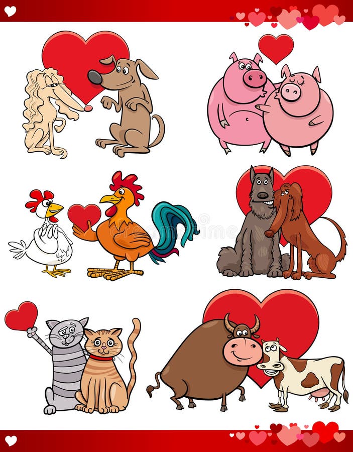 Temas Dos Desenhos Animados Do Valentim Para Colorir Ilustração do Vetor - Ilustração de preto, romance: 35485869