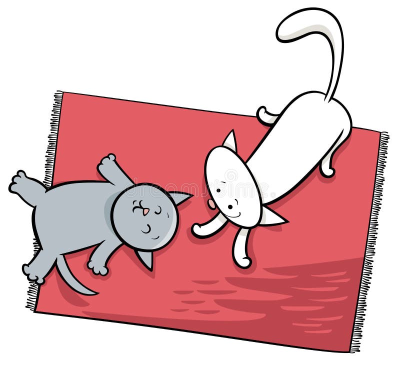 Os Gatos Ajustaram O Livro Para Colorir Dos Desenhos Animados