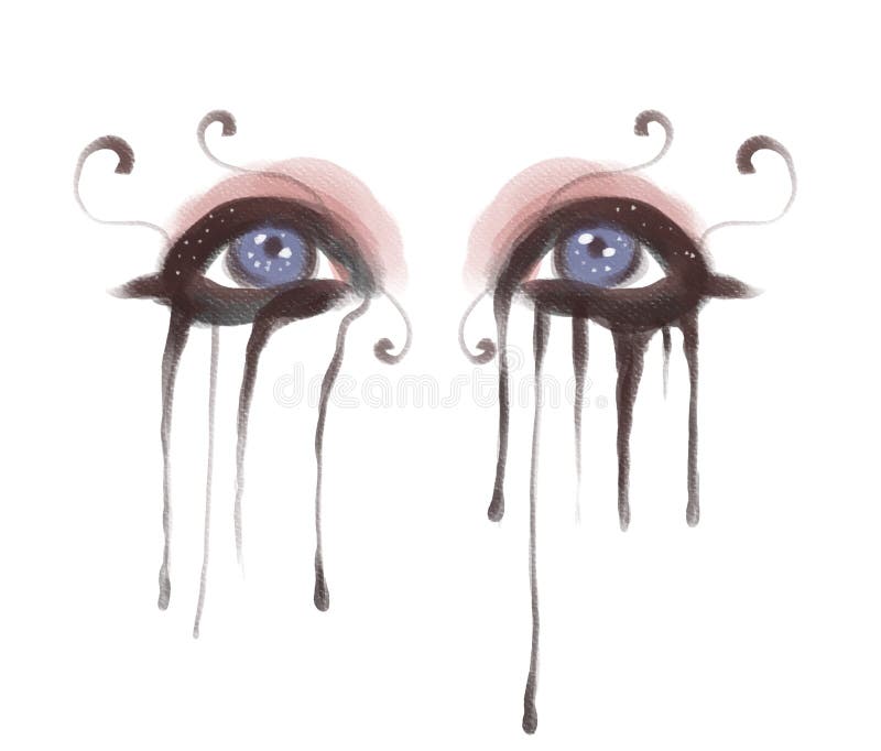 Cara De Anime Triste. Estilo De Manga Grandes Olhos Azuis, Nariz Pequeno E Boca  Kawaii. Lágrimas Em Seus Olhos. Mão Desenhada Ilustração De Desenho Animado  Vetorial. Royalty Free SVG, Cliparts, Vetores, e