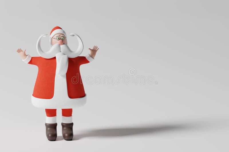 Engraçado Santa Claus Lendo Uma Longa Lista De Desejos De Natal Desenho  Realista 3d Ilustração Stock - Ilustração de alegre, infinito: 236448505