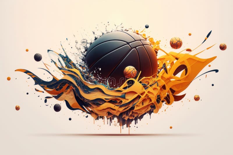 Ilustração de uma bola de basquete