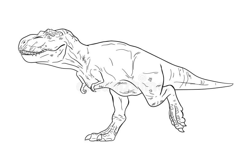 Fundo de mão desenhada t-rex, Vetor Premium