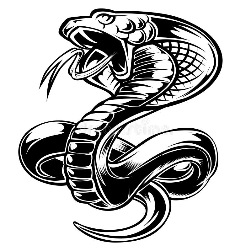 Personagem mascote da cobra cobra para design de logotipo de