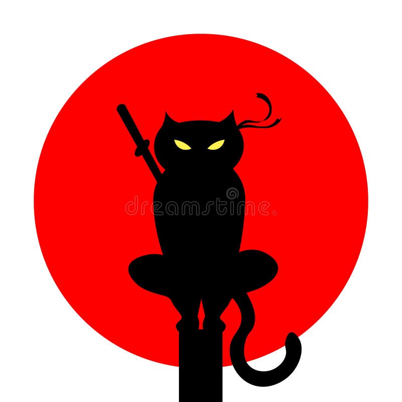 Ilustração Do Ninja Do Gato Um Gato Com Uma Atadura Crianças Chinesas De  KONGFU Ilustração Stock - Ilustração de arte, fofofo: 140577612