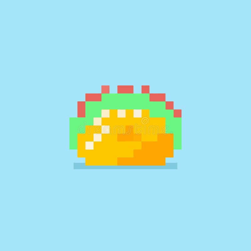 pixel arte ilustração taco. pixelizada taco. mexicano taco Comida ícone  pixelizada para a pixel arte jogos e ícone para local na rede Internet e  vídeo jogo. velho escola retrô. 27303559 Vetor no